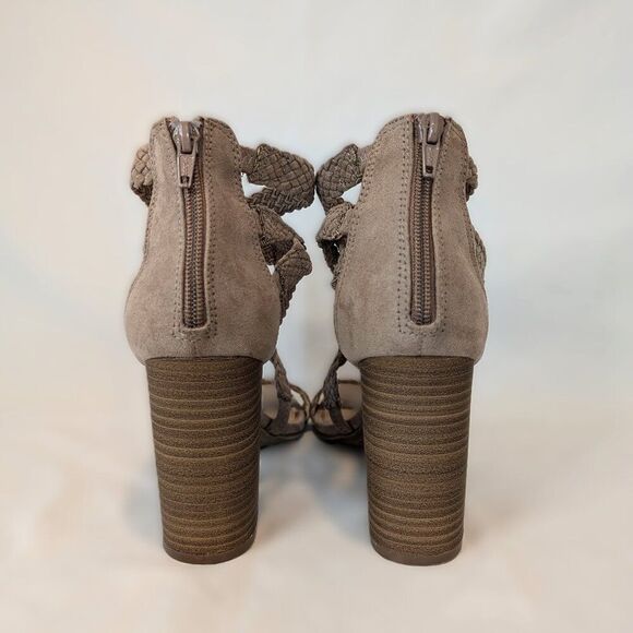 LC Lauren Conrad Adventurine Taupe Block Heel Sandals - Picture 8 of 10